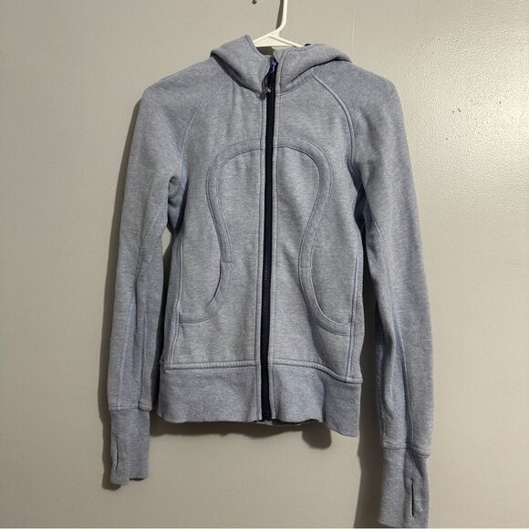 lululemon athletica Jackets & Blazers - Lululemon light blue scuba jacket size 4